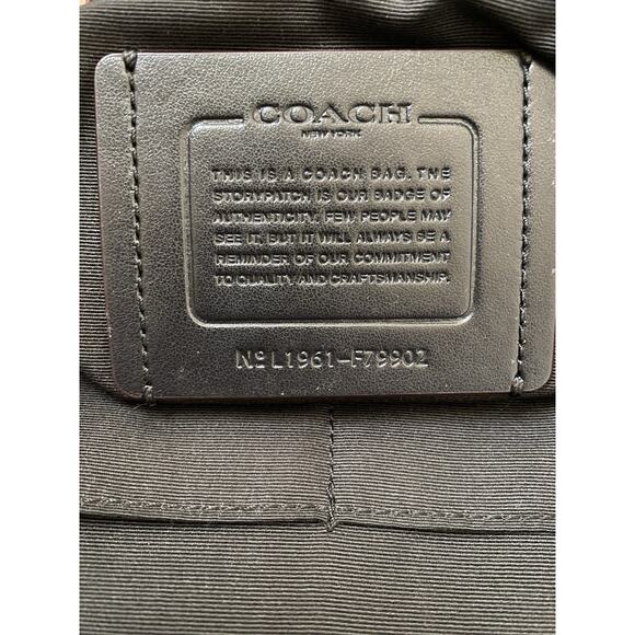 Coach Ranger Leather Shoulder Messenger Bag STYLE Black Work Laptop - Picture 5 of 8